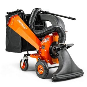 SuperHandy Leaf Vacuum & Wood Chipper -196CC Gas Engine, 10:1 Mulch Ratio, 175 L Collection Bag Capacity, Castor Wheels, Dual Function: Walk-Behind Leaf Vacuum Mulcher & Wood Chipper